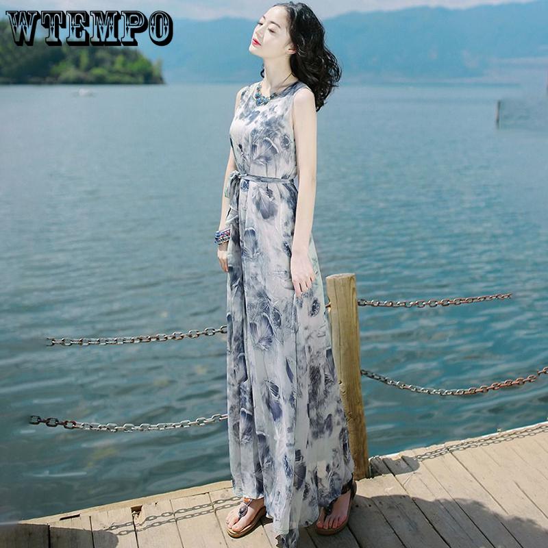 WTEMPO Summer Women's Dresses Temperament Waist-skimming Long Skirt Fashion Slim Shredded Skirt