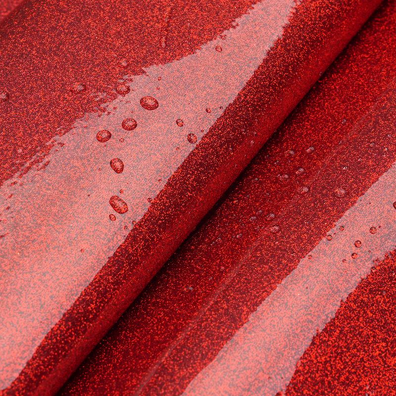 Non-Shedding Soft Glitter PU Leather Fabric Mirror Finish