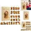 Dog Theme Christmas Advent Calendar With Acrylic Animal Figures For Holiday Gift Giving