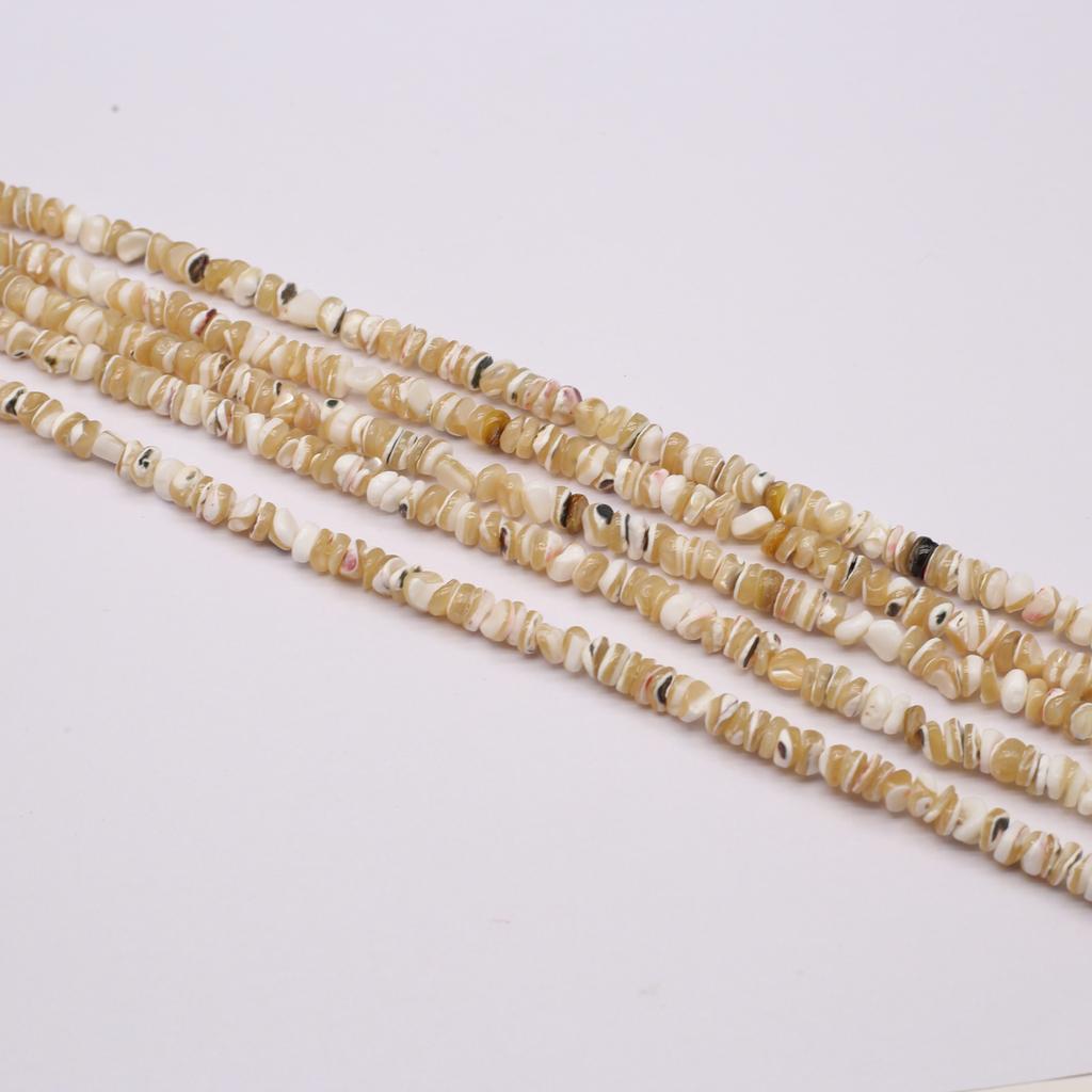 1String, Natural Crushed Stone Beads, Bohemian-style Handmade Irregular Gravel Beads, 5-6mm, for DIY Necklace Bracelet Anklet Accessories Crafts 38cm