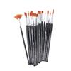 12pcs Pack Paint Brush Kit Set Round Point Tip Nylon Hair Artist Acrylic Aquarelle Watercolor Oil Painting