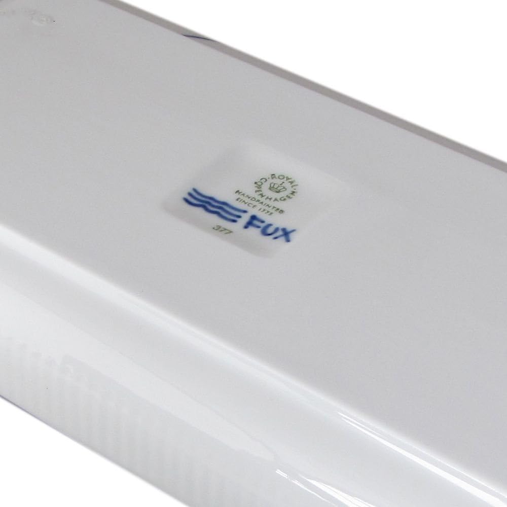 Royal Copenhagen Blue Fluted Mega Plate Tray, Square Plate, 24cm x 12cm, 2381377, 1017344 [Parallel Import]