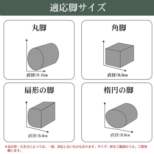 Adjustable Extension Legs for Beds, Tables, Sofas, Desks, and Kotatsu Tables. Set of 4. Height Adjustable. Supports 1000kg. Black. Round. 10cm High.