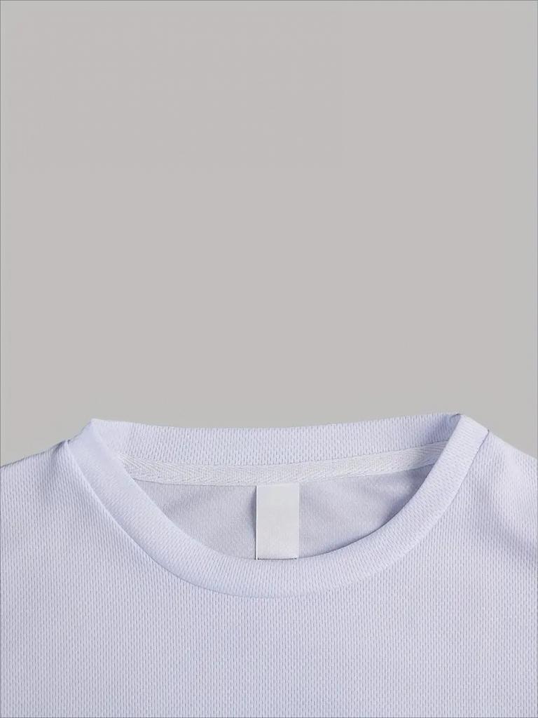 Casual Loose-Fit Men's T-Shirt with Ch!o Letter Print, Simple and Stylish Top