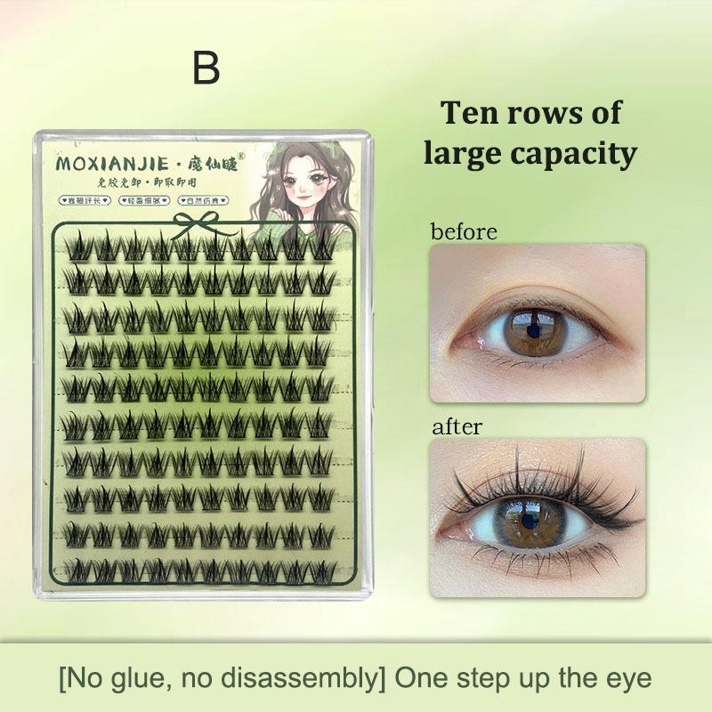 

120 пучков самоклеящихся ресниц высокой вместимости, не требующих клея, самоклеящиеся пучки ресниц, натуральные ресницы, наращивание ресниц своими руками