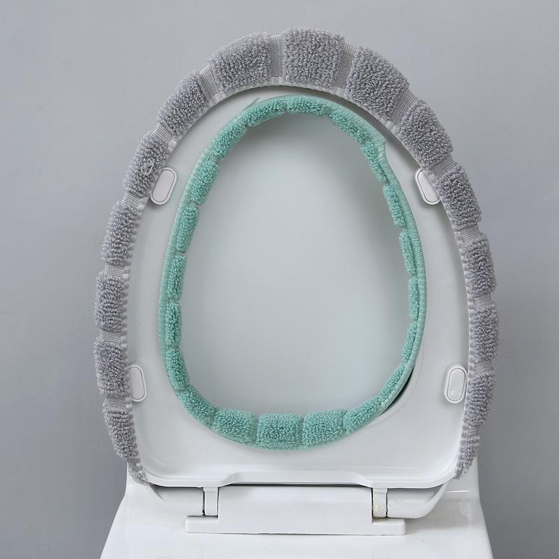Bathroom Toilet Seat Cover Soft Warmer Washable Mat Cover Pad Cushion Seat Case Toilet Lid Cover Accessories Bath Home
