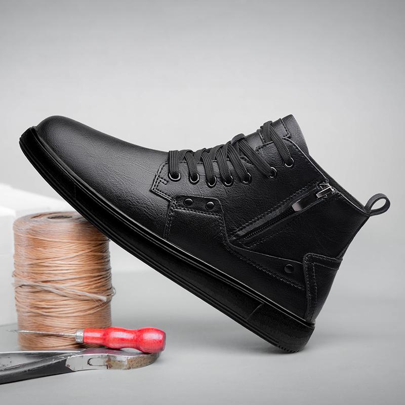 Fashion 2024 New Men's Boots Big Size 38-46 Vintage Business High Quality Men Shoes Casual Fashion Lace-up Keep Warm Boots For Man