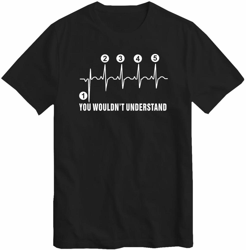 

Heartbeat Gear Shift 1 Up 5 Down Biker T Shirt Motorcycle Biker Heart beat Top M