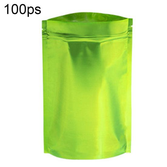 

100шт 7x10см алюминиевая фольга водонепроницаемый закрывающийся пакет упаковочные пакеты зелёный