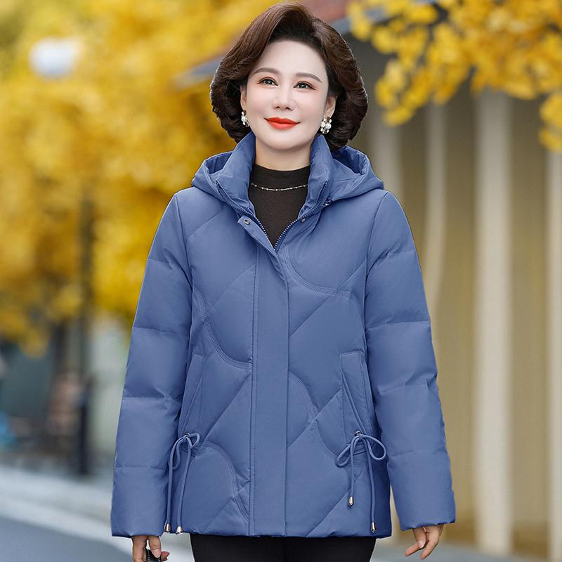 

Женский модный пуховик для миниатюрных 2024: Утепленное пальто из белого утиного пуха для зимы, подлинное качество. 3XL (125-135 jin)