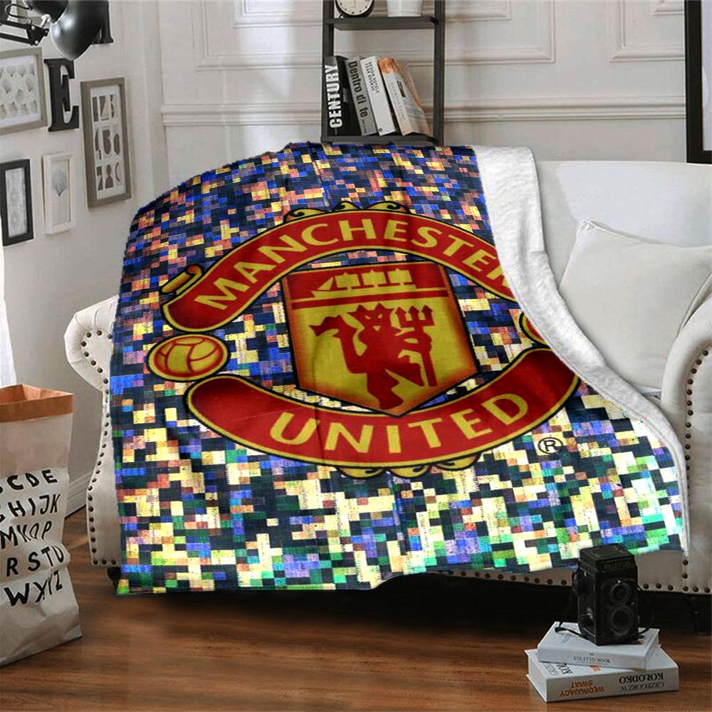 Manchester Blanket Comfortable Suitable for Office Chair Bed Bedding for All Occasions Playful Design Ideal Gift For Birthday Valentine'S Day