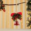 Cross-Border Christmas Bell & Pine Cone Hanging Ornament with Red Berry for Christmas Tree