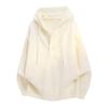 Men's Autumn Solid Color Hooded Knit Sweater - Casual Long Sleeve Warm Pullover for Teens