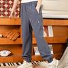 New MLB Casual Pants Unisex Dark Gray 3AWPB0143-43GRD