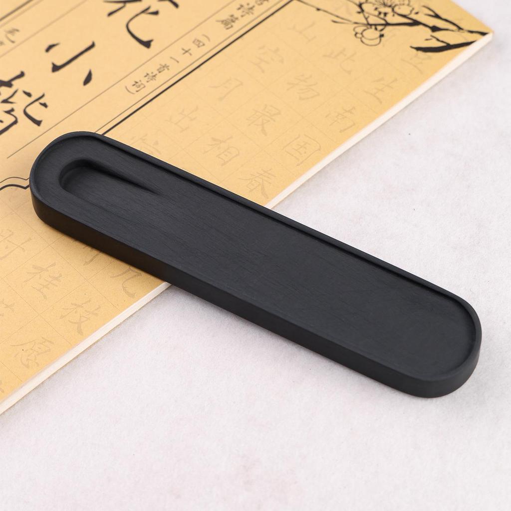 Natural Inkstone Calligraphy Paperweight & Pen Rest - Multi-functional for Brushes and Inks