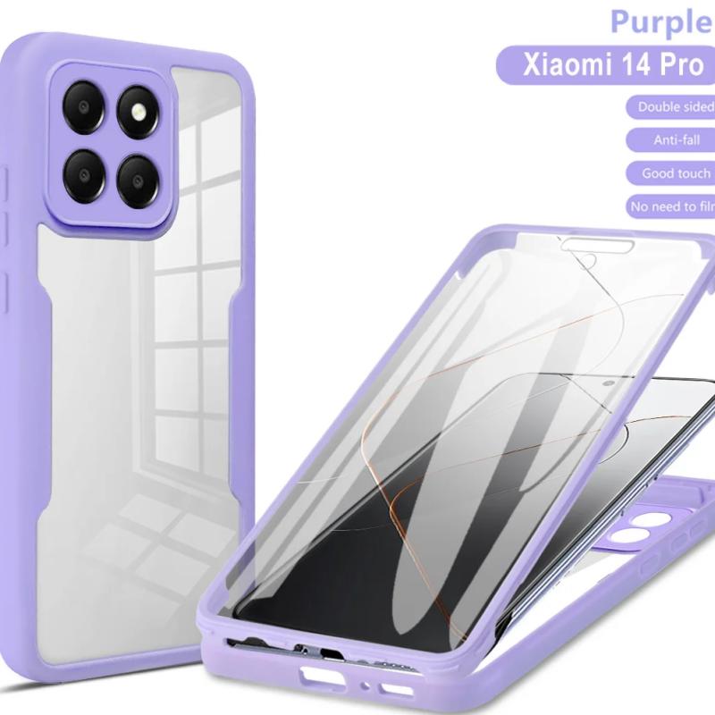360 Full Cover Case For Xiaomi Mi 13T 12T 11T Pro Bumper Funda For Mi 14 11 12 13 Lite 5G 12S Ultra Clear Shockproof Phone Cover