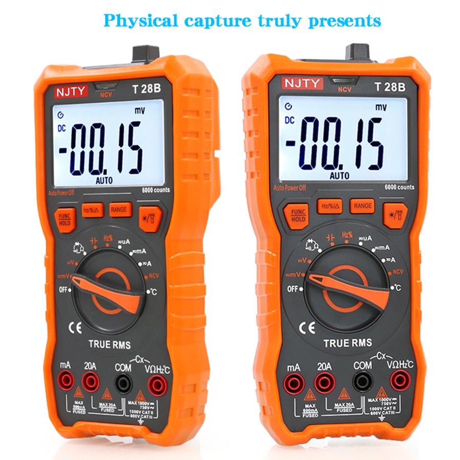 NJTY T28B Multimeter High Precision Digital Display Household Electrician's Multifunctional Meter