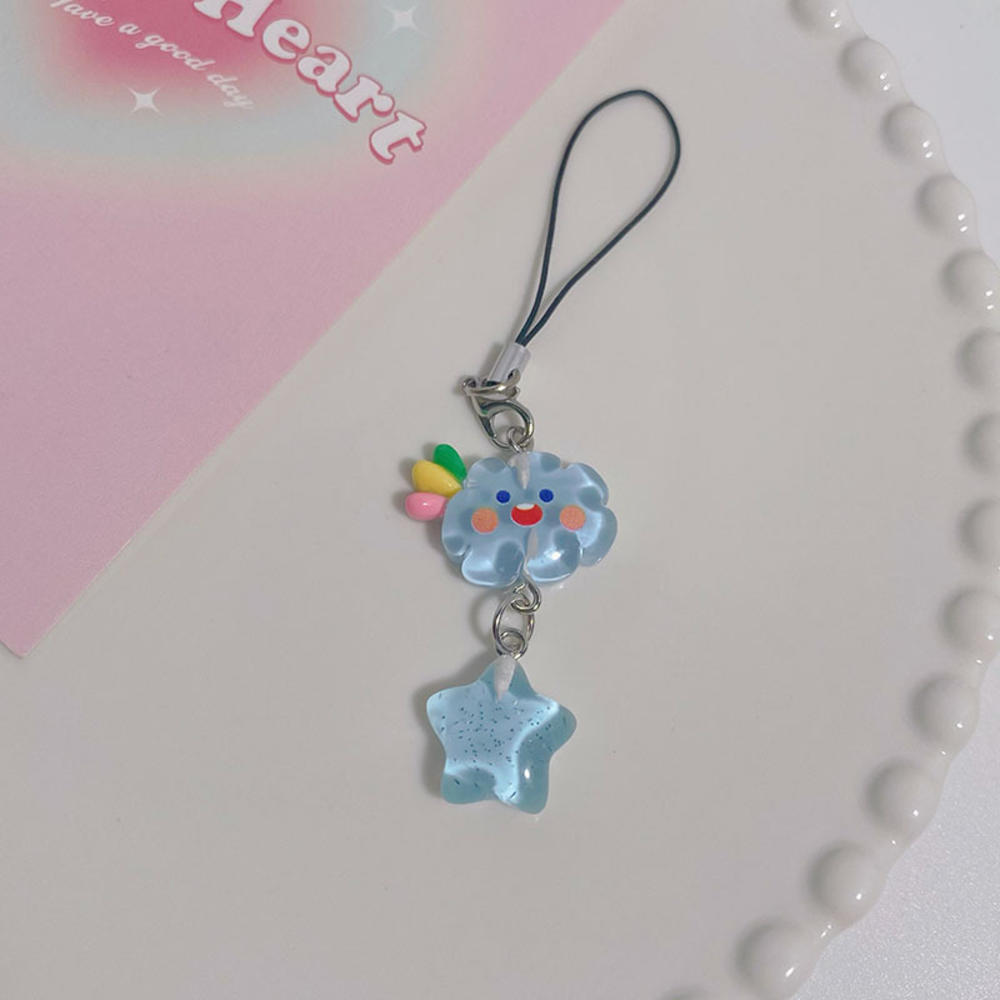 Sweet Y2k Fish Phone Charm Phone Chain Phone Case Pendant Mobile Lanyard Cute Beaded Cell Phone Strap Bag Keychain