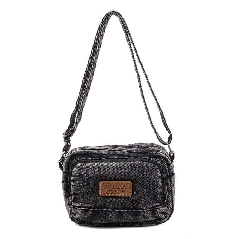 

Письмо Джинсовая Сумка Винтажная Сумка Через Плечо чёрный