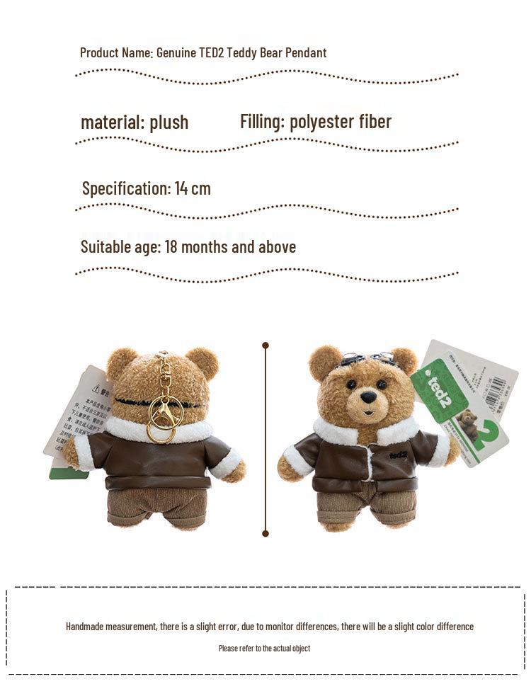 Ted2 Anzug Bär Plüschtier: Teddybär Schlüsselanhänger Anhänger, Stofftier Kuscheltier, Geburtstagsgeschenk