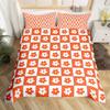 Comforter Homewish Cute Floral Plaid For Girls 2Pcs/3Pcs Kawaii Flower Checkered Bedding Set Cartoon Bedroom Decor