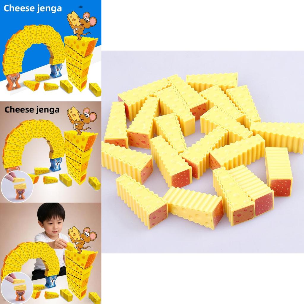 Mouse Cheese Stack Tower Stacking Toy For Kids With Visual And Handeye Coordination Development