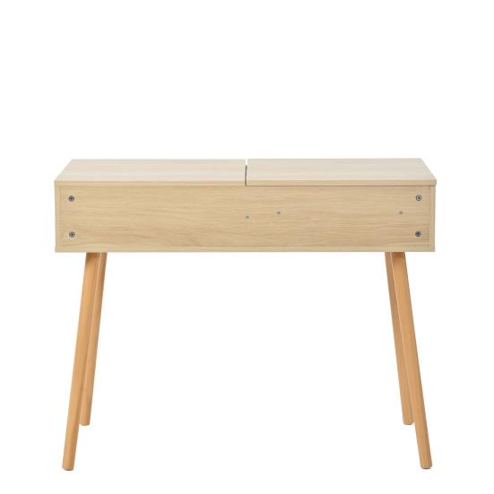 Dressing Table Sufficient Storage Capacity Strong Load-bearing High Stability Burr Free with Mirror Space-saving Smooth Edge Wide Desktop