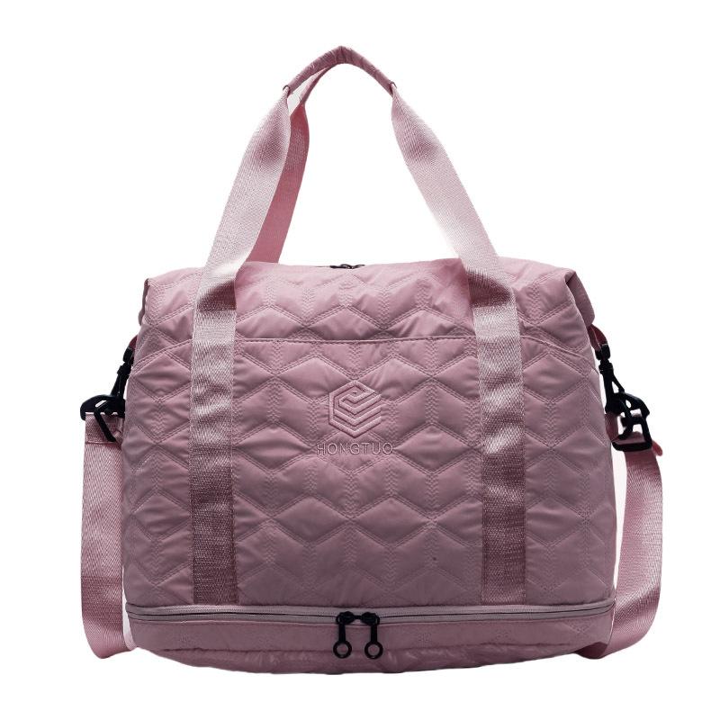 Women's models go out with shoe compartment fashion foreign trade portable ravel bag dry and wet separation casual fitness bag can be set with tie rod