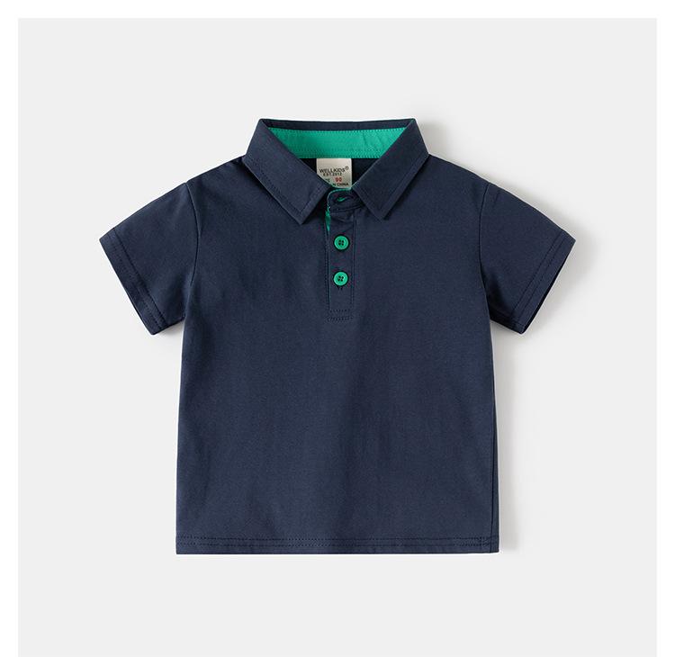 Boys 2 Piece Set Short Sleeve Polo Shirt with Plaid Collar Shorts Summer Outfit for Toddler Kids Baby New 2026