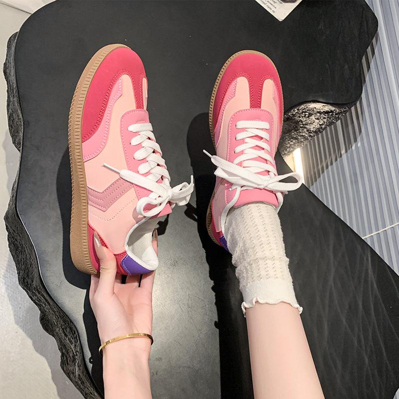 

Retro blue women s autumn new casual versatile dopamine sneakers flat baseplate shoes trendy shoes 35 розовый