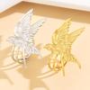 Luxury Stainless Steel 3D Flying Bird Open Ring - Fashionable Animal Jewelry Accessory