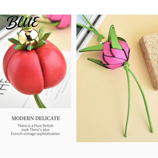 Einzigartiger Frucht Schlüsselanhänger Tasche Anhänger Kunstleder Simuliertes Design