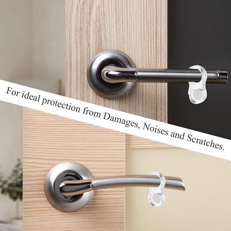 8Pcs Door Handle Bumpers Transparent Doorstop Door Handle Wall Protection Door Handle Buffer Furniture Protection Pad Crash Pad