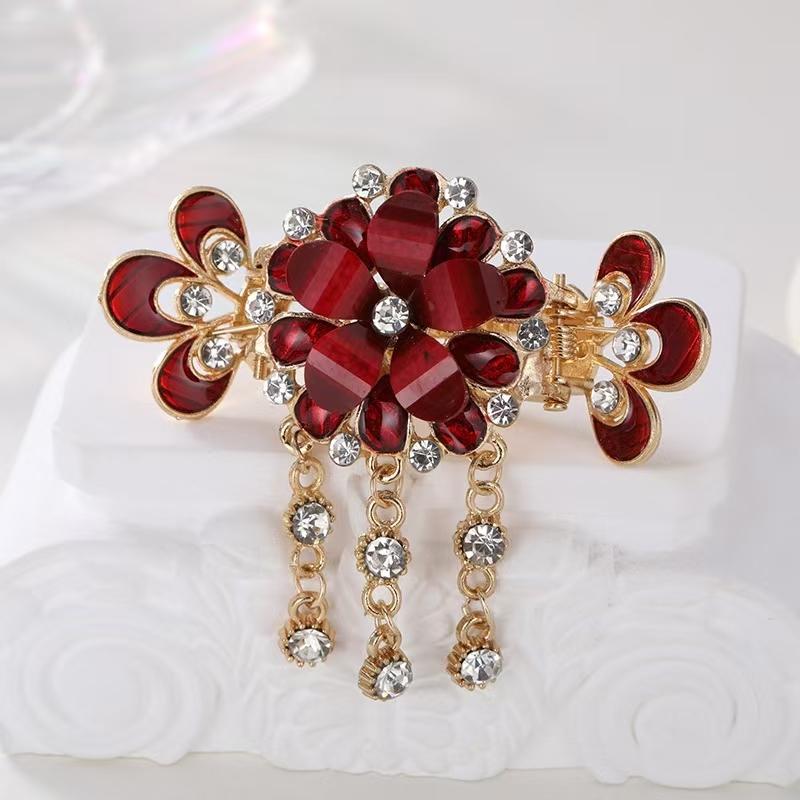 Fashion Crystal Butterfly Women's Hair Clip Colorful Rhinestone Elegant Kawaii Girl Tassels Hair Accessory Hair Clip Headband