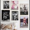 Modern Black and White Canvas Print Sexy Woman Man In Bar Smoking Drinking Art for Bathroom Wall
