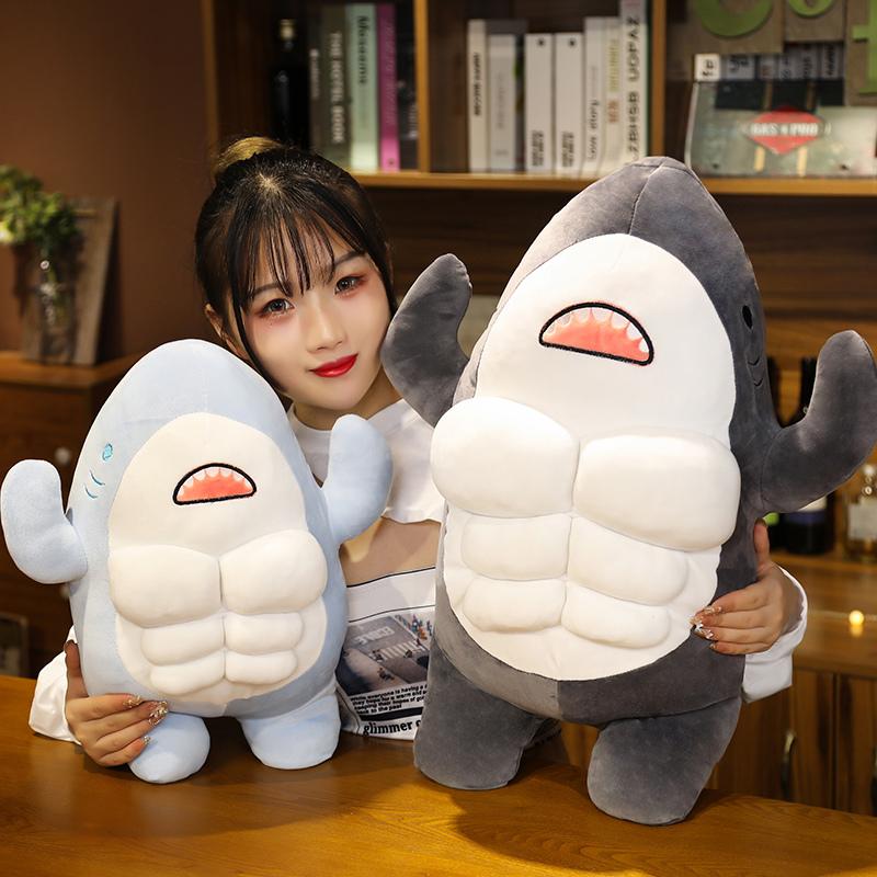 Stuffed Soft Stand Shark Plush Toys Stuffed Animal Pillow Cushion Doll Gifts
