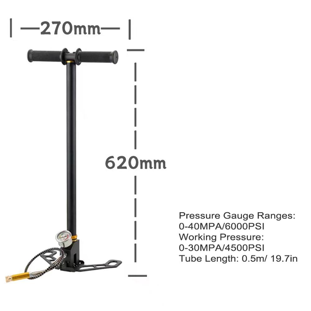 High Pressure Pump Folding Water Cooled Manual Pump PCP Air Compressor 40MPA with Oil-Water Separator for High Pressure Gas Cyli