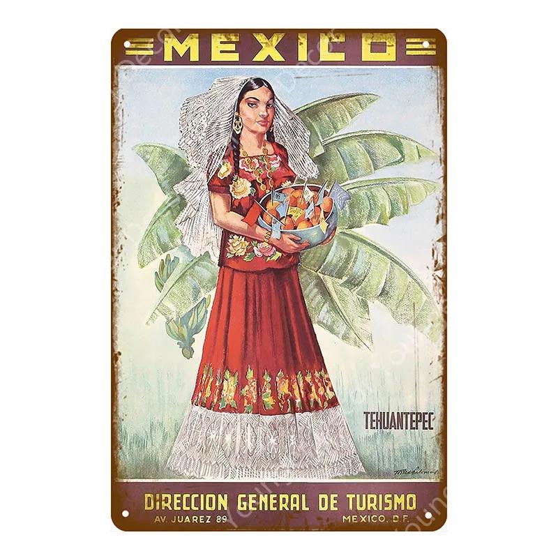 Tourism Metal Signs Travel Cities Country Plate Mexico Tokyo Poster Vintage Plaque Souvenirs Festival Gift Home Room Decor YJ020