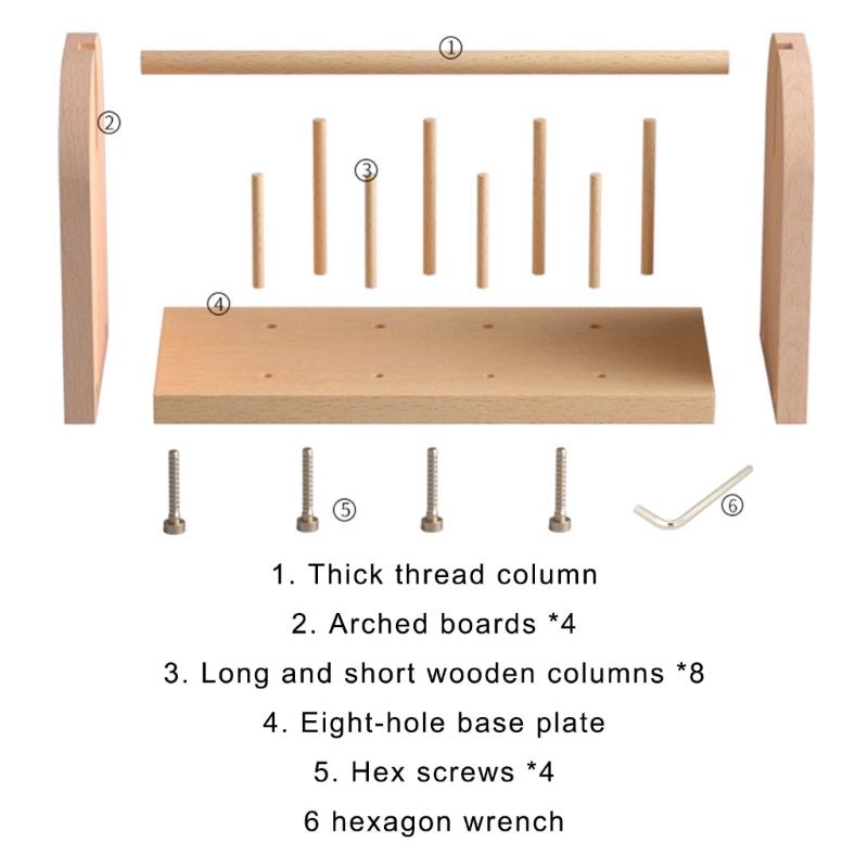 Wood Thread Holder 9 Spool Thread Spool Holder Embroidery Thread Organizers Sewing Thread Storage Stand for Quilting