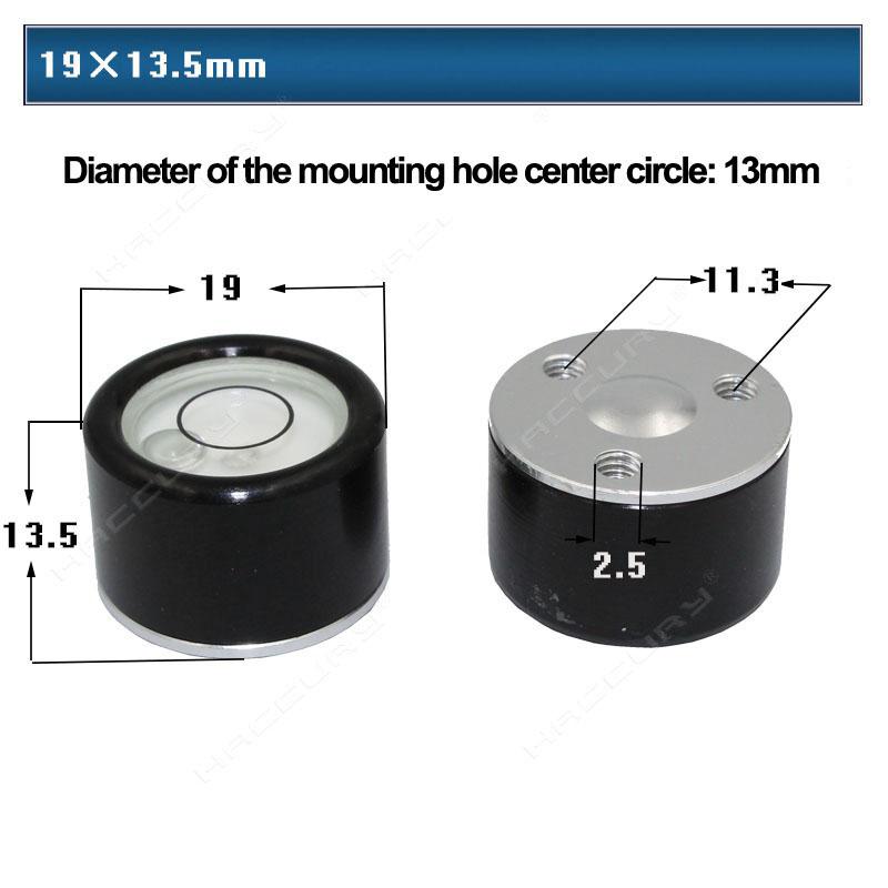 Size 19*13.5mm Bubble Level Circular Precision Inclinometer Bubble Level Vial Accessories for Measuring Instrument