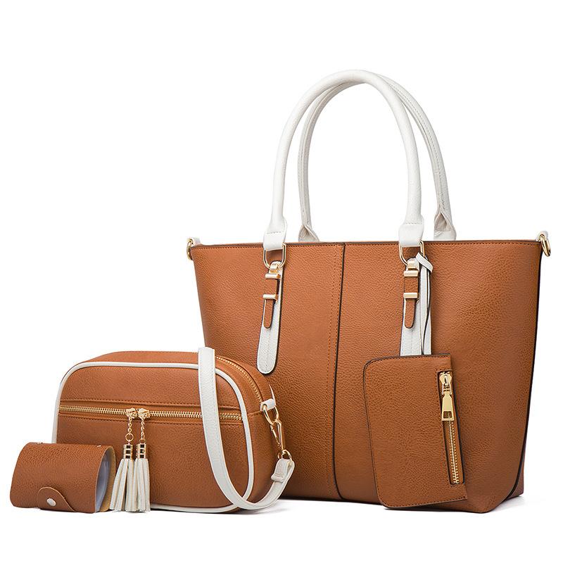 Bags Women S Trendy Women S Bags Fashion Color Matching Mother And Child Bags Fresh Crossbody Shoulder Handbags Women S Bags коричневый