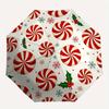 1pc Candy Pattern Automatic Folding Umbrella - Portable Foldable Design with 8 Ribs, Durable Plastic & Iron Frame, Casual Outdoor Accessory