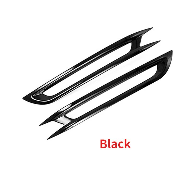 Black/Carbon Fiber Look Rear Bumper Reflector Decorative Frame For Honda Civic 11th Gen 2022-2024 Rear Fog Light Lamp Cover Trim