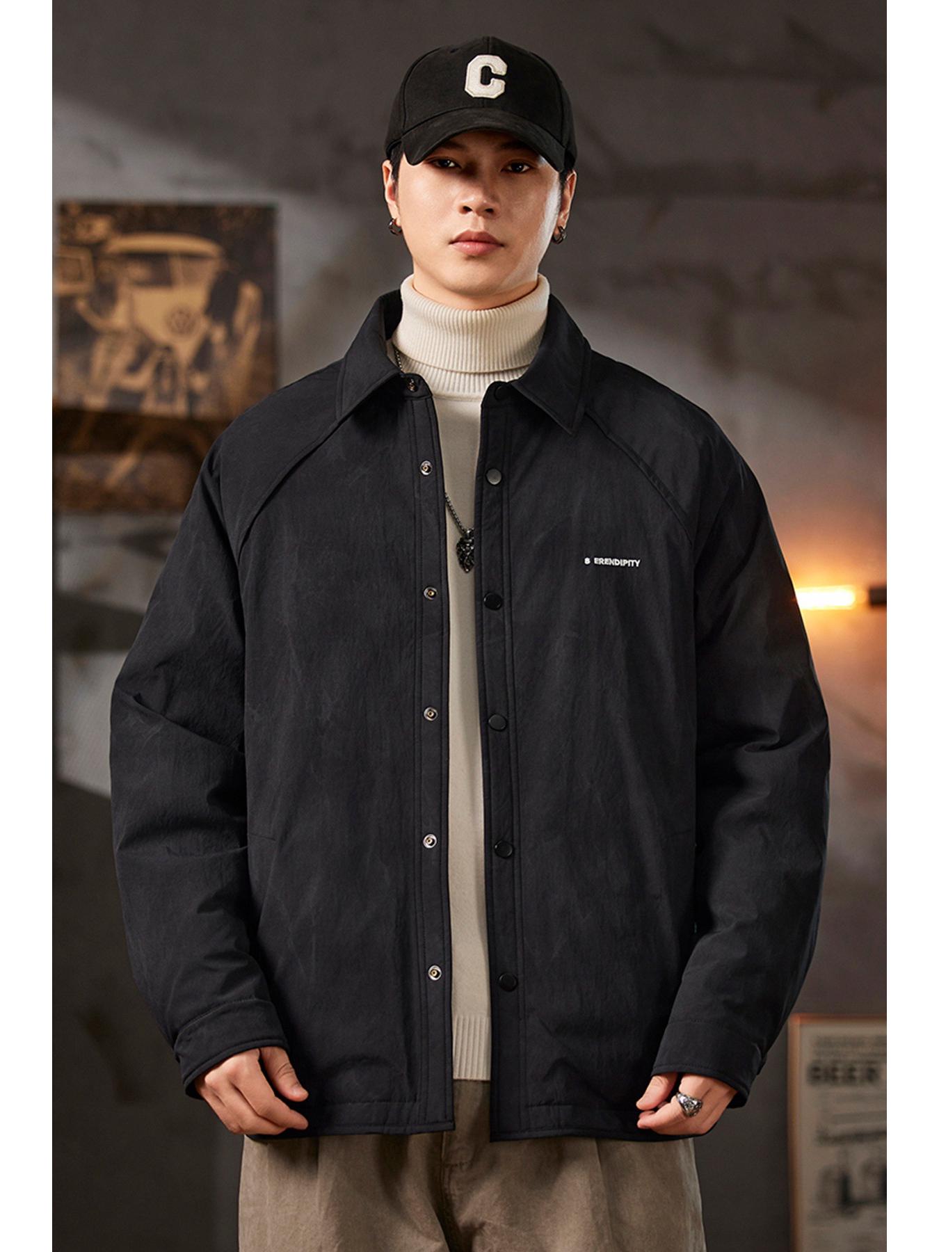 2025 Men s Autumn/Winter Textured Tie-Dye Lapel Down Jacket - Casual Loose Fit 2XL