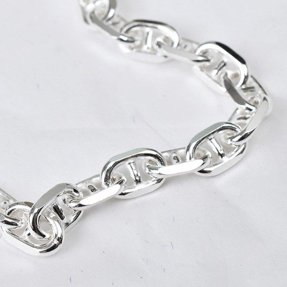 925 Silver Genuine Sterling Silver Chandelier H-Buckle Chain Bold Chain Silver Bracelet (Choose 1 of 2)