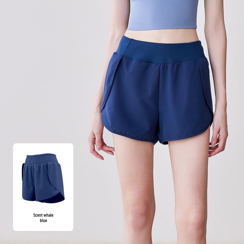 Summer Quick-Dry Two-Piece Running Shorts with Side Pockets