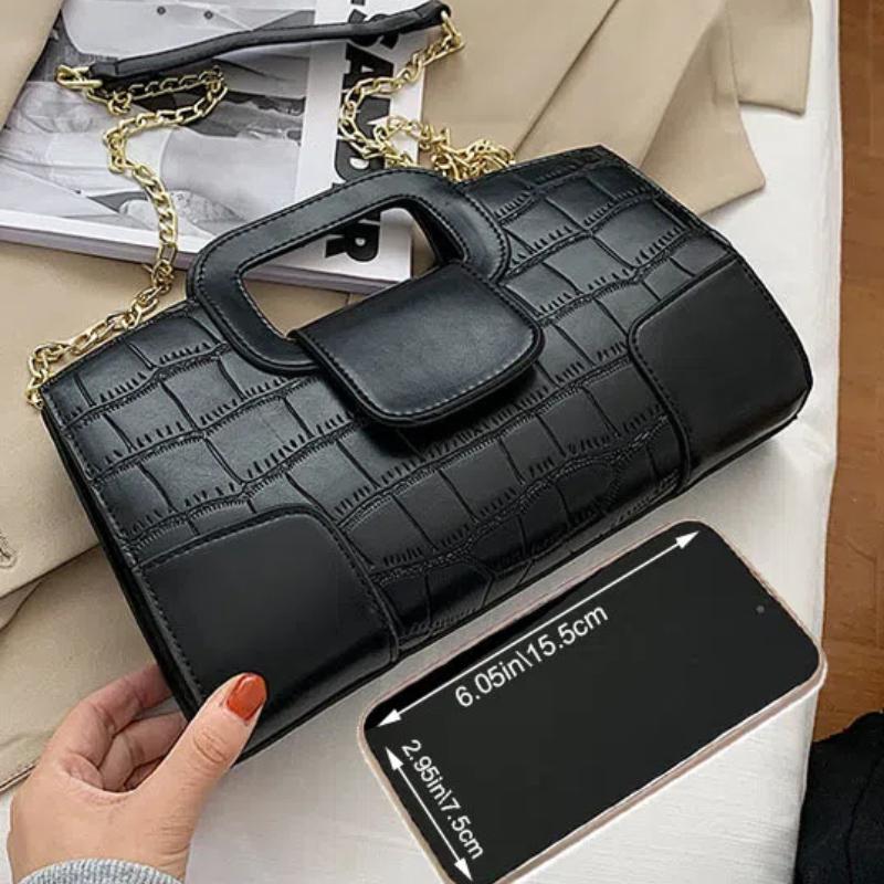 Trendige Ketten-Umhängetasche Damen Kleinserien-Design Baguette-Handtasche Vielseitig Ins Beliebt Mini-Quadratische Tasche Handheld