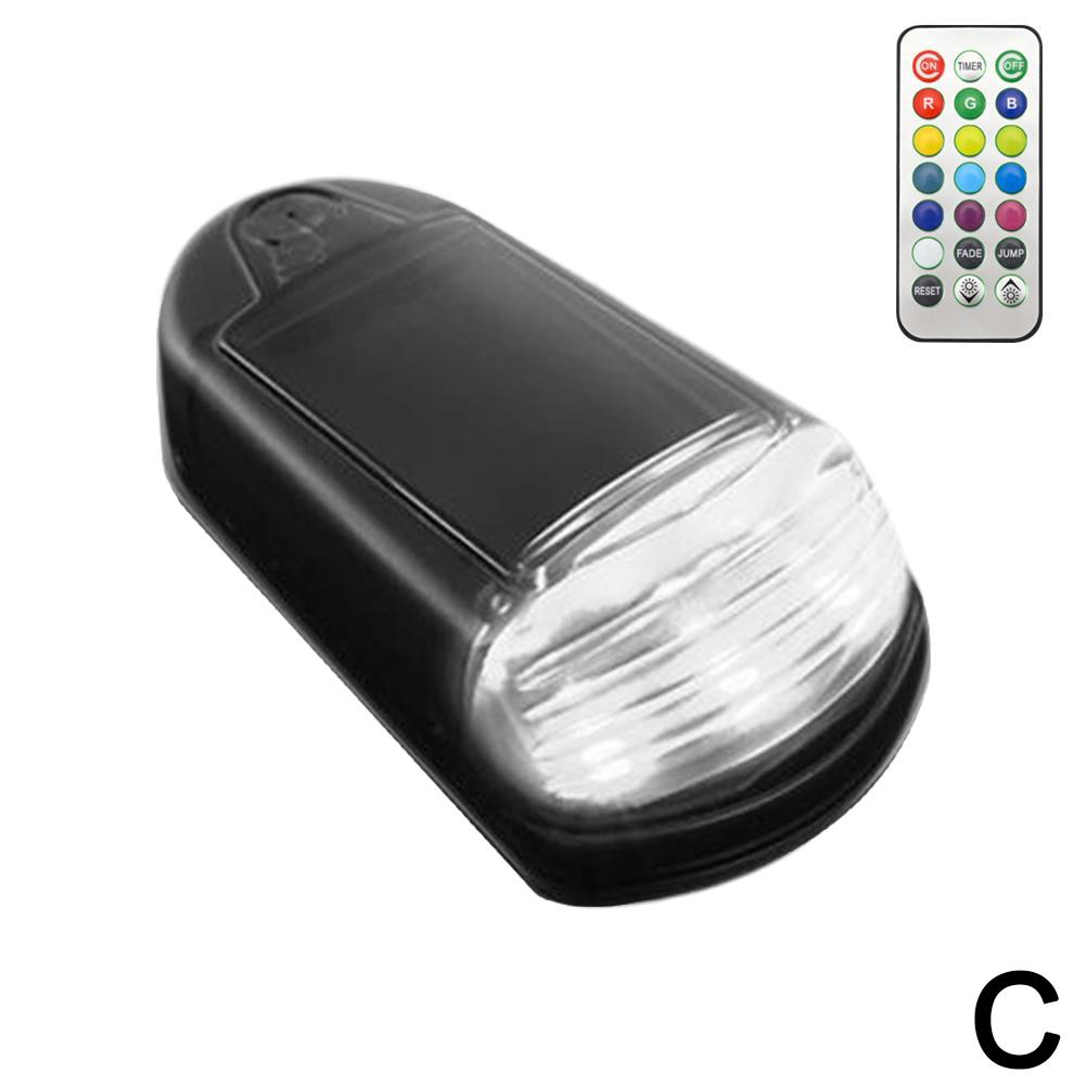 1pc Colorful Remote Control Car Motorcycle Decorative Solar Roof Lights 3led Auto Roof Lights Pickup Lights Warning Supplie E1i5