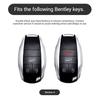Metal+Leather Car Key Cover Shell Fob For Bentley Bentayga - 2Ahmv-Yk1 Car Key Case Cover For Bentley Keyring Accessorie