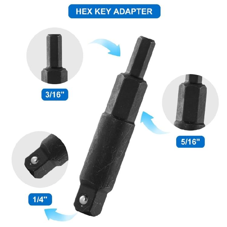 HVAC Maintenance Tool Kit with Valves Cores Removal Tool And Hex Adapters HVAC Service Wrench For Refrigeration Systems